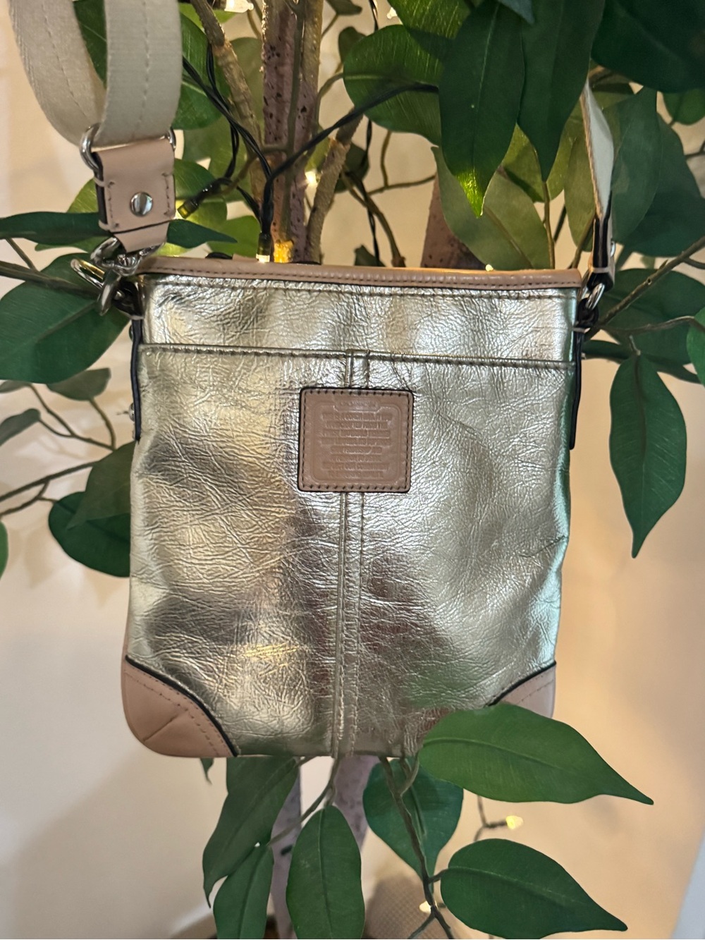 Coach metallic Crossbody Bag with crossbody Strap